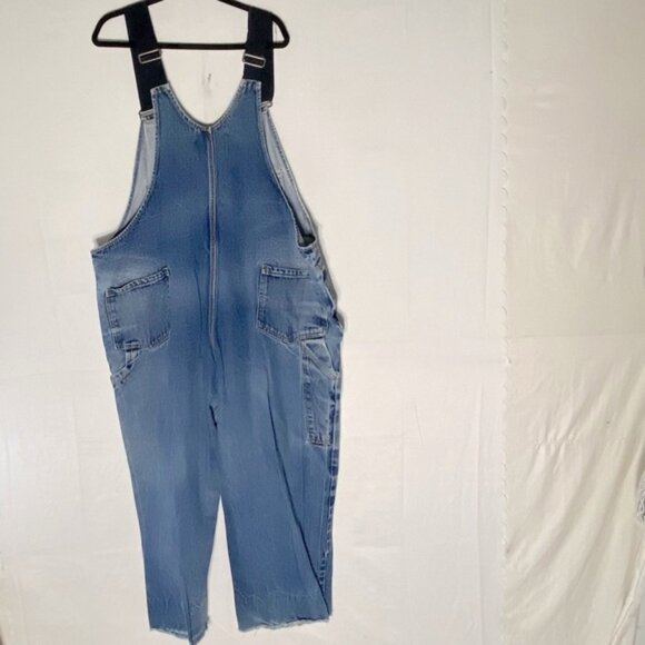 Vintage Toro Blue Distressed Denim Cropped Overalls 2XL - Picture 15 of 16